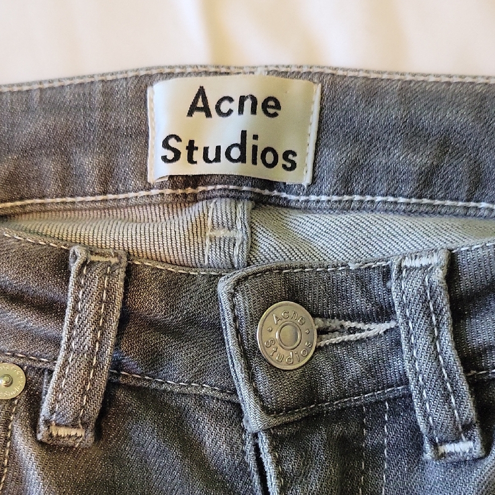 Acne Studios Women's High Rise Jeans in Gray